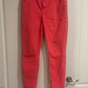 7 For All Mankind Women's Bright Pink Skinny Jeans